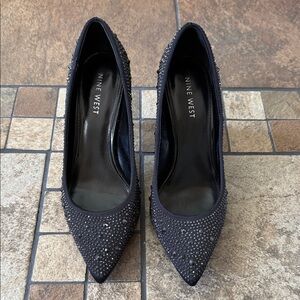 Nine West Black Studded Heels